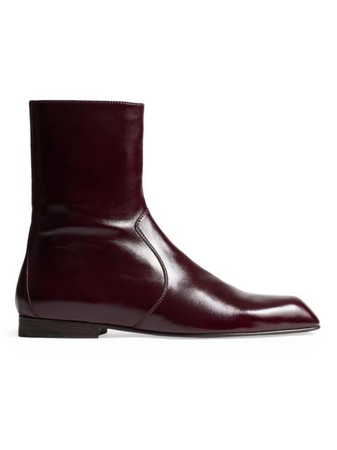 KHAITE Women's Colt Leather Ankle Boots - Bordeaux
