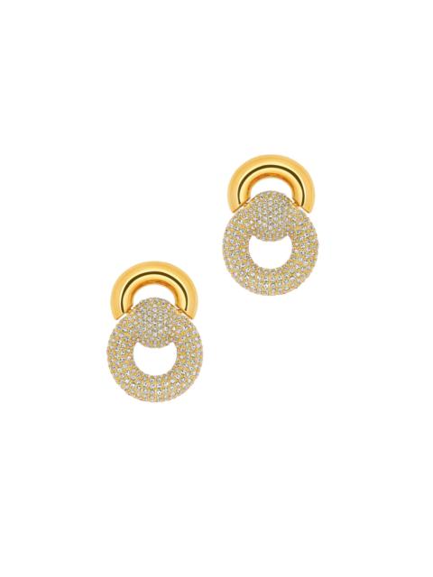 Oscar de la Renta Women's 24K-Gold-Plated Brass & Rhinestone Drop Earrings - Crystal