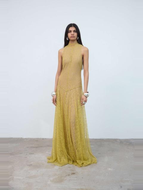 De La Vali FOEHN MAXI DRESS IN YELLOW LACE