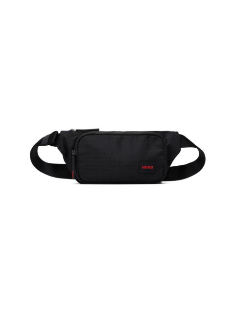 HUGO Black Jacquard Fanny Pack