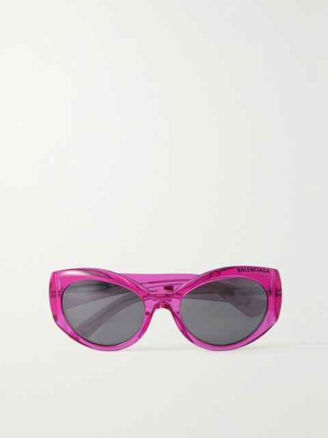BALENCIAGA Cat-eye Printed Acetate Sunglasses