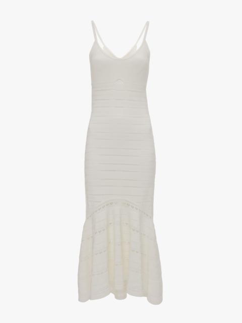 Cut-Out Detail Cami Dress In White