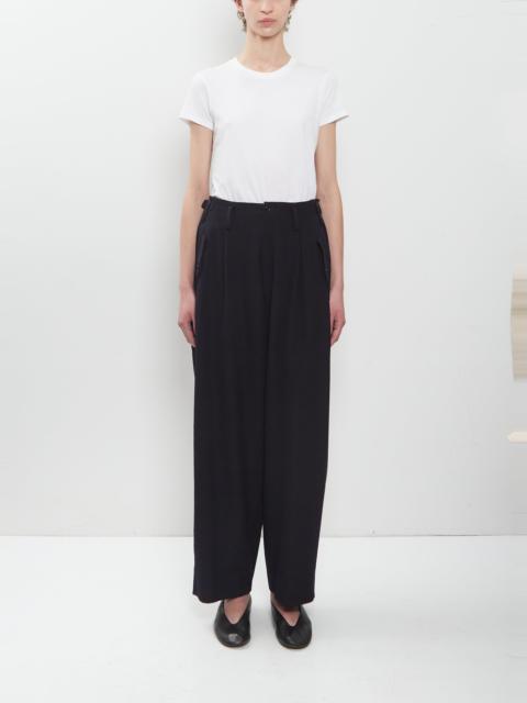 Y's 2 Tuck Wide Wool Gabardine Pant