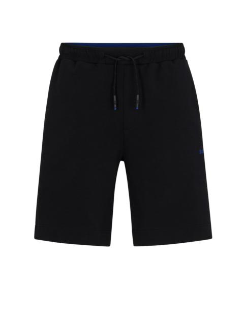 BOSS STRETCH-COTTON-BLEND SHORTS WITH TAPE TRIMS