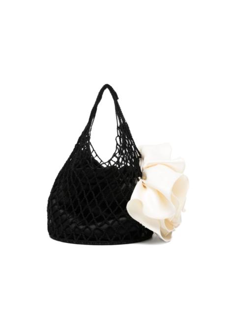 MAGDA BUTRYM ruffled woven tote bag