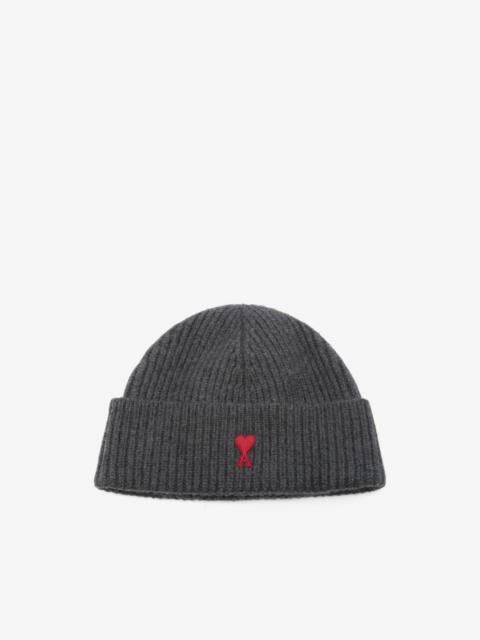 AMI Paris Ami de Coeur ribbed-knit beanie hat