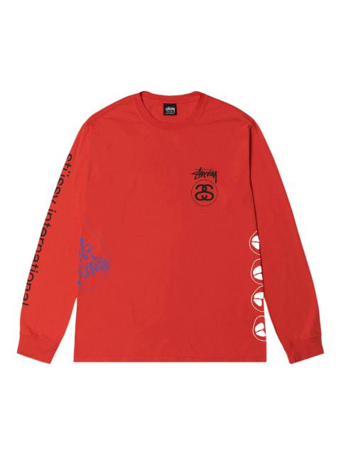 Stussy Test Strike Pigment Dyed Long-Sleeve Tee 'Tomato'