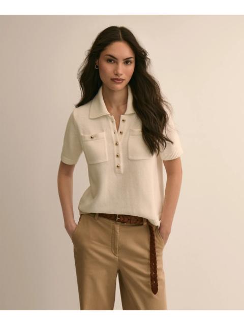 Brooks Brothers Cotton Short-Sleeve Polo Sweater