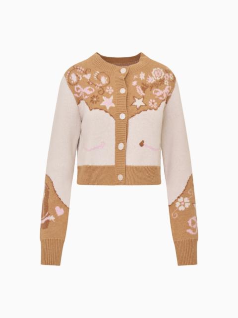 LoveShackFancy Leyah Wool-Blend Saddle Up Cardigan