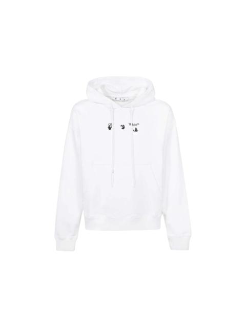 Off-White OFF-WHITE Marker Stencil Logo Hoodie White