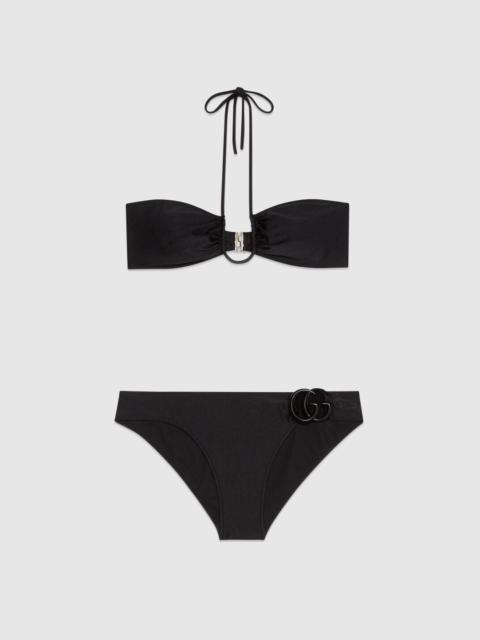 GUCCI Sparkling jersey bikini with Double G