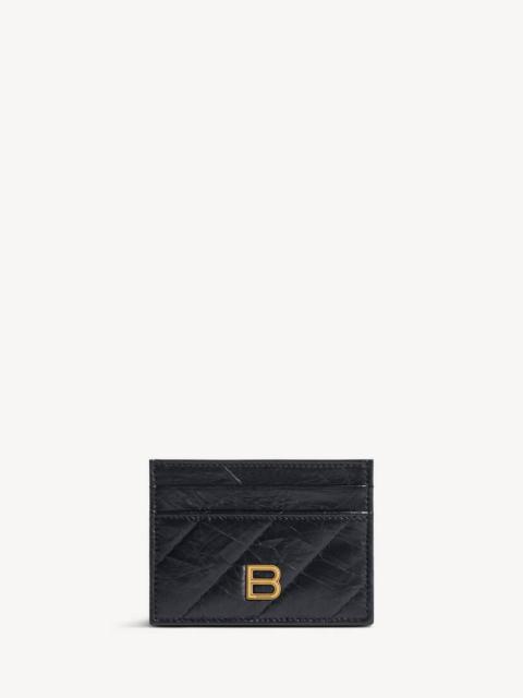 BALENCIAGA Women's Crush Card Holder Quilted in Black