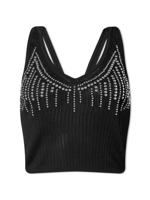 rabanne Paco Rabanne Bead Knitted Crop Top