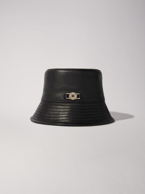 maje Leather bucket hat