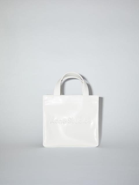 Logo mini shoulder tote bag - White