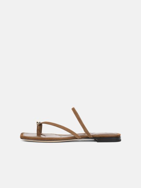 Vince Polli Suede Toe-Ring Sandal