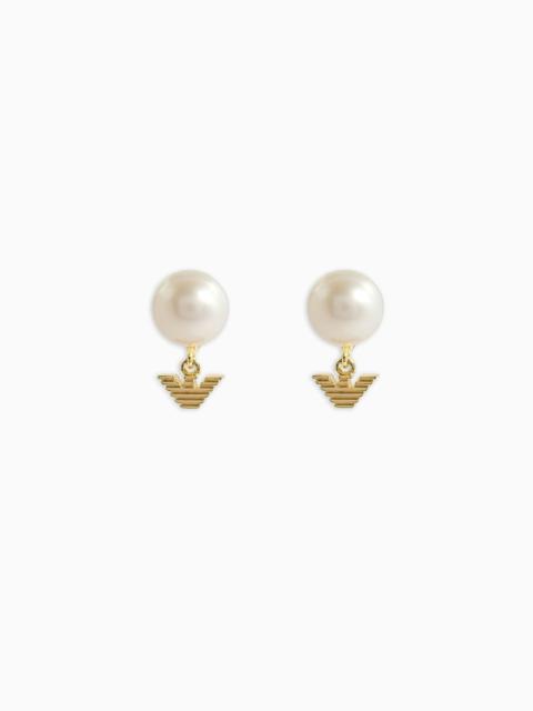 White Pearl Stud Earrings