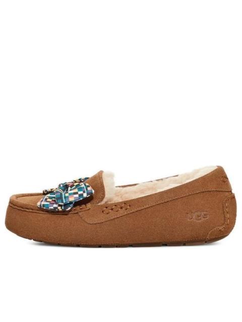 UGG (WMNS) UGG Ansley Bow Slippers 'Tan Blue' 1138117-CHE