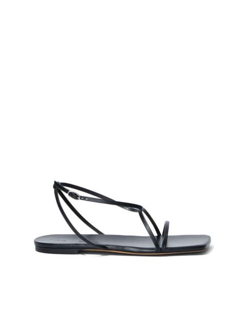square-toe leather sandals