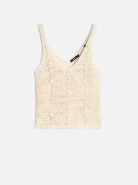 7 For All Mankind BOBBLE TANK in Ecru