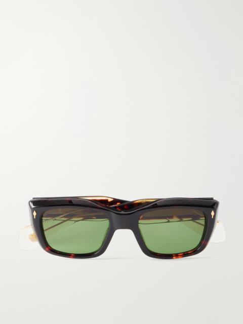 JACQUES MARIE MAGE Corniche Square-Frame Tortoiseshell Acetate Sunglasses Tortoiseshell
