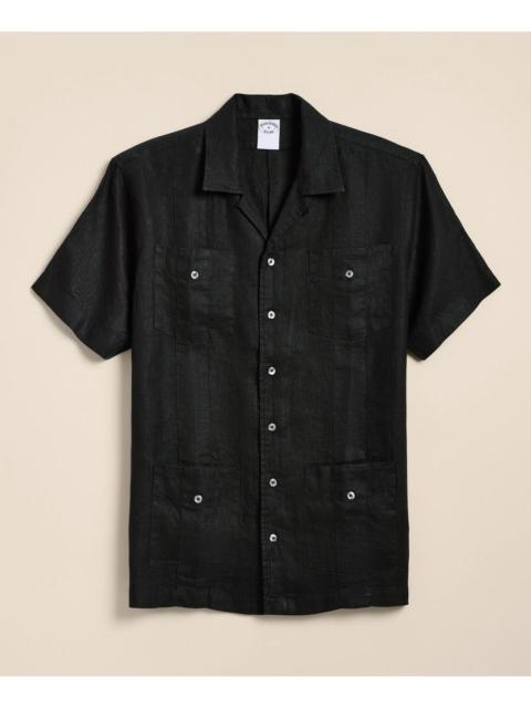 Brooks Brothers Irish Linen Short Sleeve Guayabera Shirt
