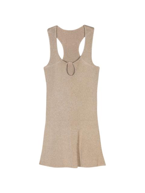 logo-plaque sleeveless dress