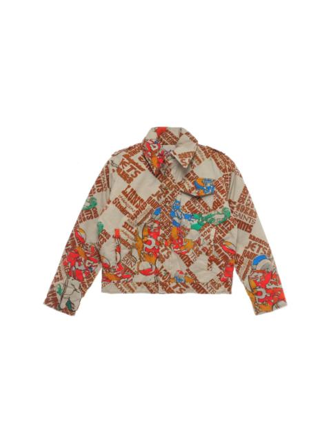 ERL football-print padded jacket