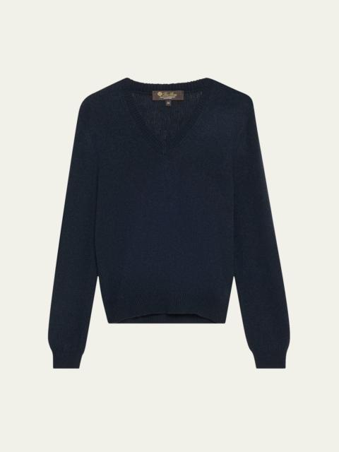 Loro Piana Fobello V-Neck GG 8 Baby Cashmere Sweater