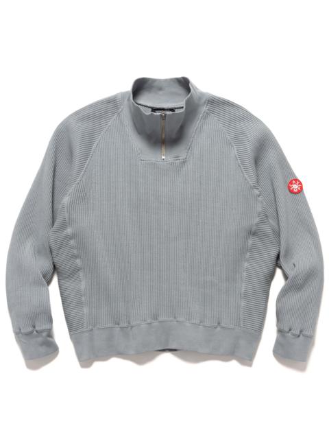 Overdye Wide Rib Cut Half Zip Grey