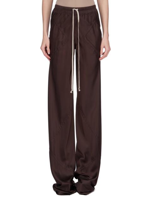 Rick Owens Brown Hollywood Drawstring Bias Lounge Pants