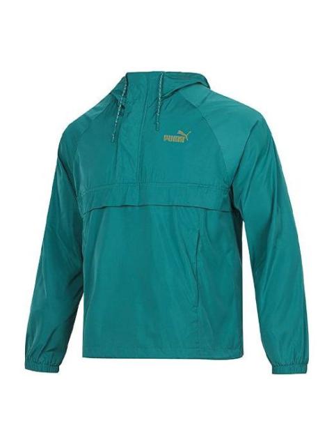 PUMA PUMA Unisex Logo Printing Hooded Jacket Green 537015-90