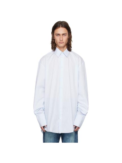 White & Blue Pinstripe Shirt
