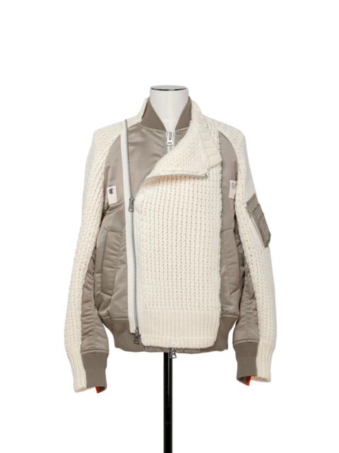 sacai Nylon Twill Mix Knit Blouson