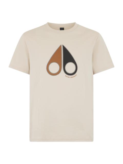 MOOSE KNUCKLES Men's Tandem Cotton Crewneck T-Shirt - Alabaster