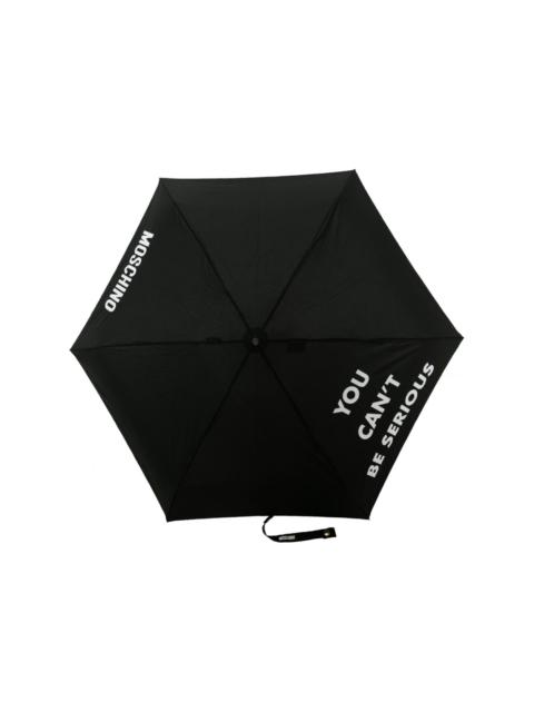 slogan-print foldable umbrellla