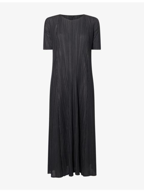 Pleats Please Issey Miyake April Pleated Woven Midi Dress