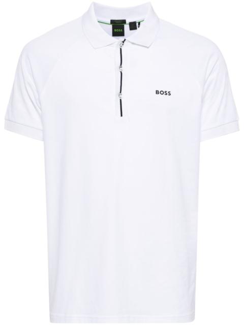 BOSS contrast panel polo shirt