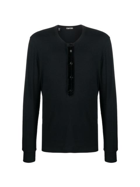 TOM FORD Henley long-sleeve T-shirt | REVERSIBLE