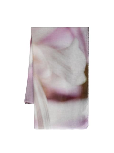 ombrÃ©-effect frayed-edge scarf