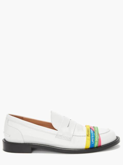 JW Anderson elasticated-straps leather loafers