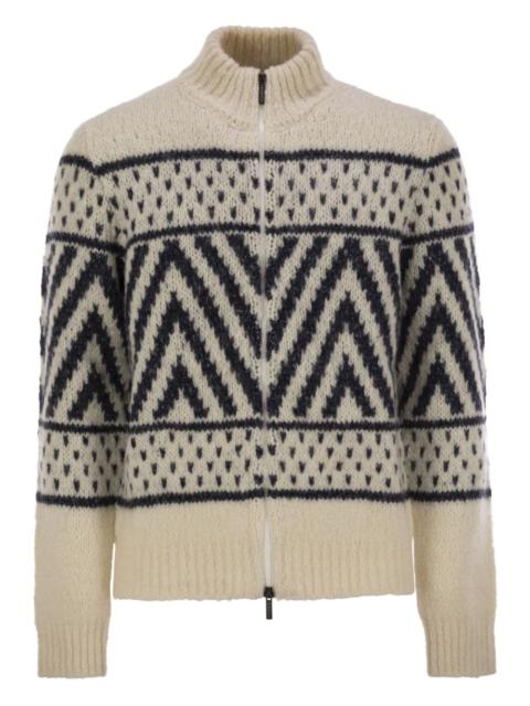 PESERICO zip-up high-neck cardigan