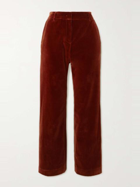 24/7 cotton-velvet flared pants