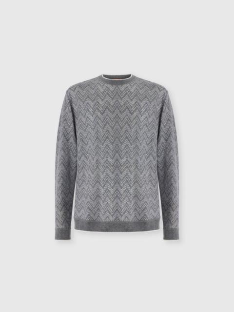 Missoni Long-sleeve cashmere zig zag sweater