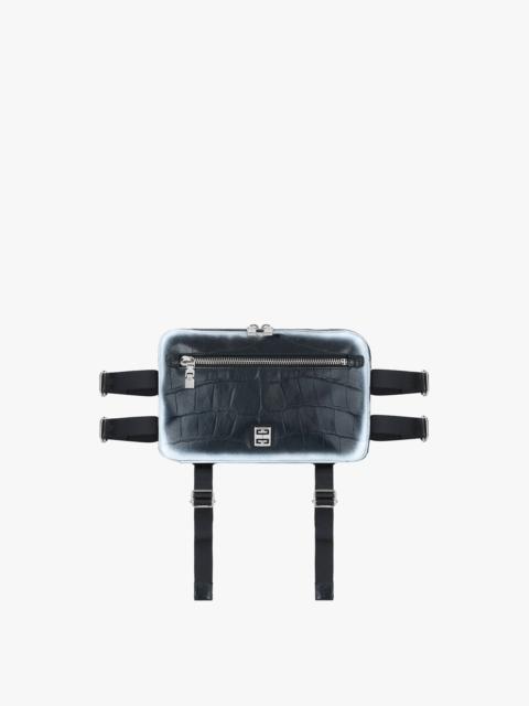 Givenchy VENTURE BUM BAG IN LEATHER WITH TAG EFFECT PRINTS