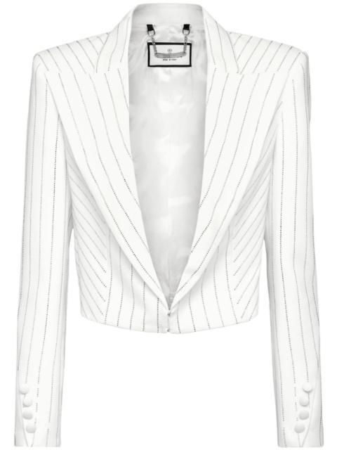 PHILIPP PLEIN Cady crystal-embellished cropped blazer