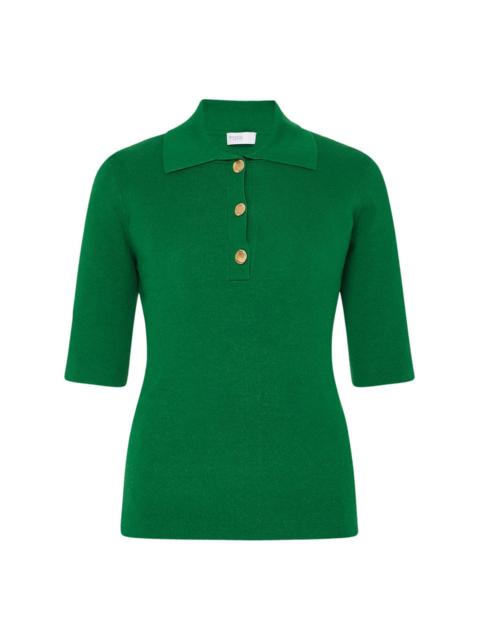 ROSETTA GETTY ribbed polo top