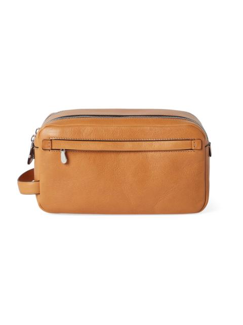 Brunello Cucinelli Cowhide Beauty Case with Double Zipper - Natural