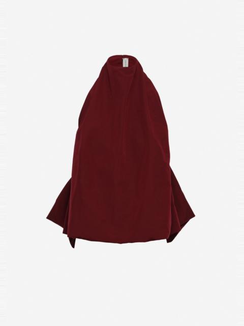 MAGDA BUTRYM Open-back halterneck top in burgundy
