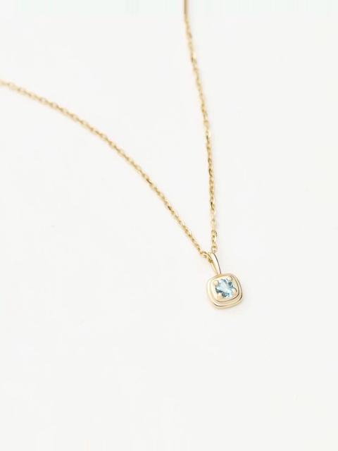 MISSOMA Solid Gold March Birthstone Pendant Necklace